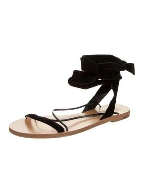 Valentino Garavani Velvet Strap Sandals